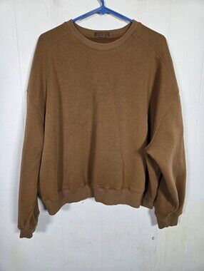 Nuuds Womens Classic Crew Sweatshirt Size Large Brown